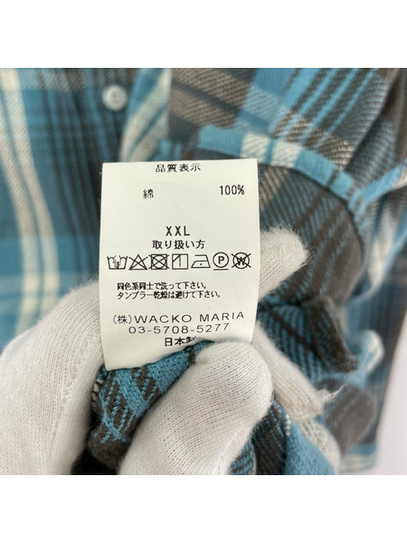 WACKO MARIA 長袖シャツ 24SS FLANNEL REGULAR COLLAR SHIRT (XXL)
