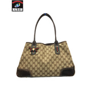 GUCCI プリンシーライン リボン/GG柄 トートバッグ 163805 ※状態考慮