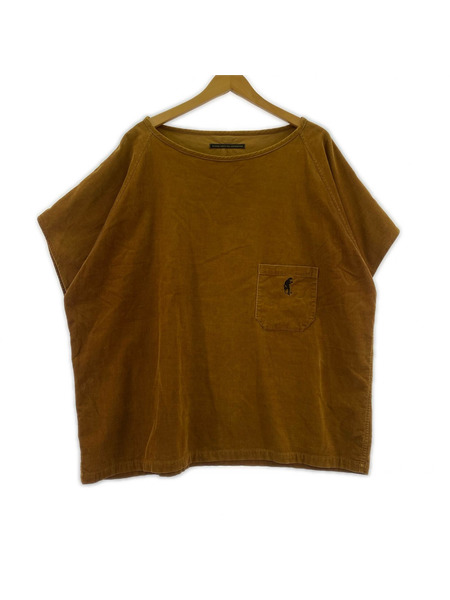 TALKING ABOUT THE ABSTRACTION 半袖Tシャツ・カットソー コーデュロイ ブラウン