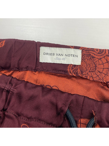 DRIES VAN NOTEN ショートパンツ 23SS 総柄 赤 (46)