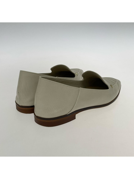 Le Talon ローファー スクエアステッチソフトローファー 白