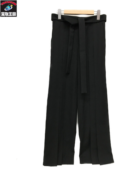 SAINT LAURENT Black Pleated trousers (F34) 505368 Y085W