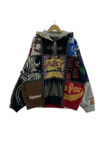 Supreme×Number(N)ine25AWPatchworkZipUpHoodedSweatshirtXL
