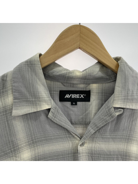 AVIREX 長袖シャツ L/S C/L OMBRE SHIRT (XL)