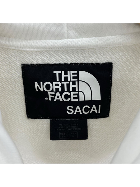 Sacai×THE NORTH FACE HOODIE ドッキングパーカー M ホワイト