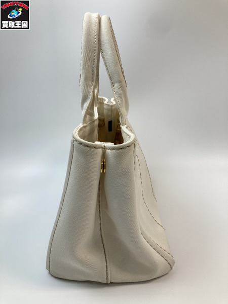 PRADA プラダ カナパ ハンドバッグ ホワイト デニム