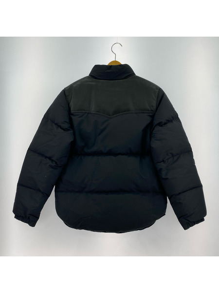 schott×Ron Herman レザーヨーク ダウンジャケット M ブラック