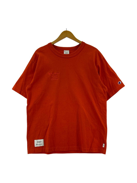 WTAPS 半袖Tシャツ・カットソー ×Champion Academy T-shirts オレンジ M