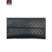 GUCCI グッチ 449364 マイクログッチ シマレザー ラウンドファスナー