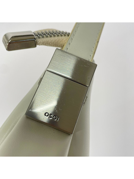 ハンドバッグ OSOI レザーハンドバッグ ホワイト