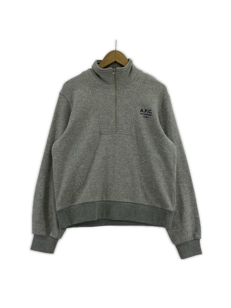 A.P.C. スウェット・トレーナー TOP DEMI-ZIP/S/GRY
