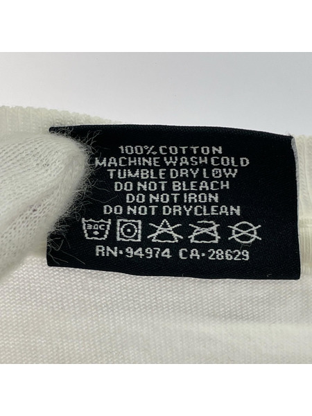 STUSSY 半袖Tシャツ・カットソー 8ボール プリント 白 (L)