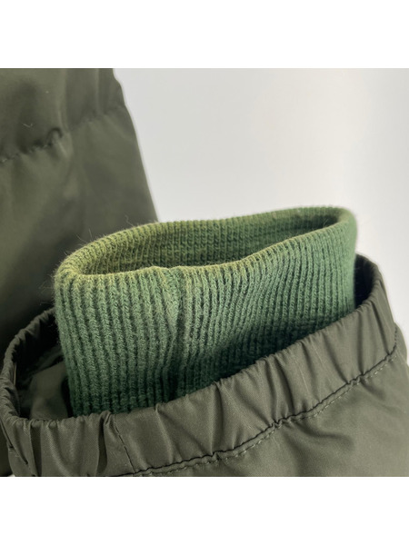 POLO RALPH LAUREN レザーパイピング ダウンジャケット L カーキ