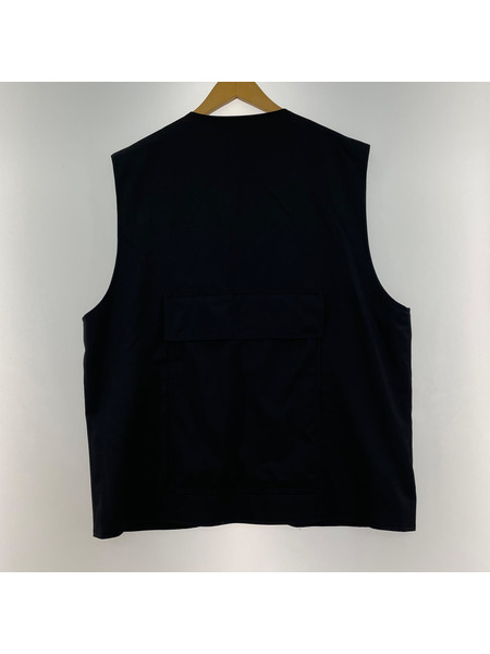 lownn Utility Vest ウールトロピカル ユーティリティベスト 48 ブラック