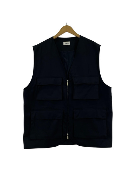 lownn Utility Vest ウールトロピカル ユーティリティベスト 48 ブラック
