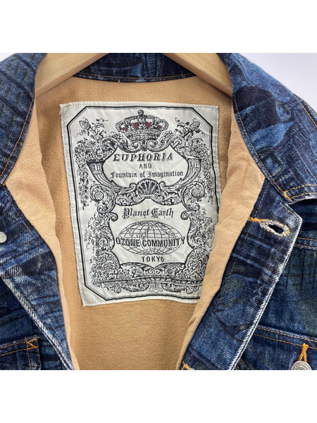 OLD・VINTAGE デニムジャケット 90s頃 OZON COMMUNITY euphoria 未来都市