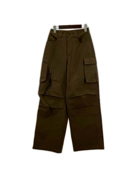 パンツ Fax Copy Express Slit hem カーゴパンツ ブラウン