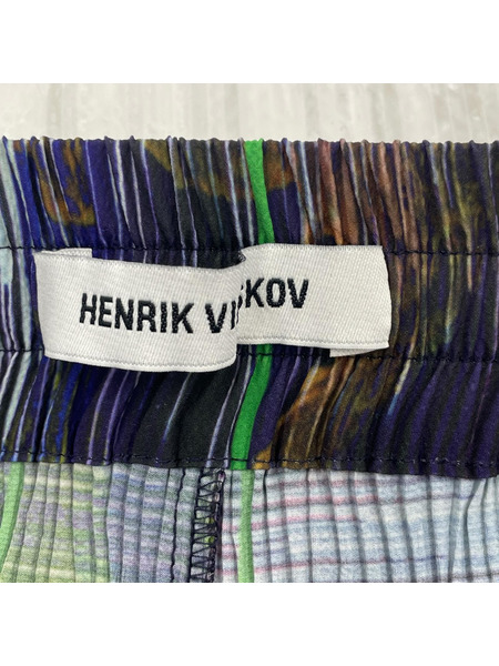Henrik Vibskov 総柄プリーツパンツ