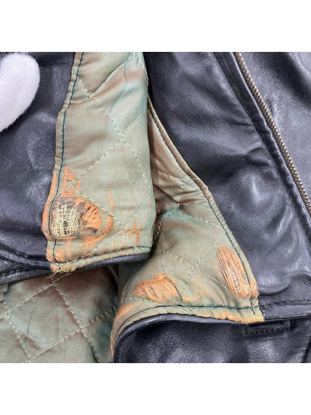 OLD・VINTAGE ライダース 50s ポリスマン ダブル レザー 黒 (-)