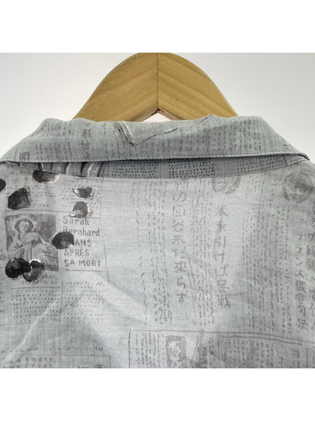 Porter Classic 半袖シャツ MONSIEUR KURATA COTTON LINEN グレー XL