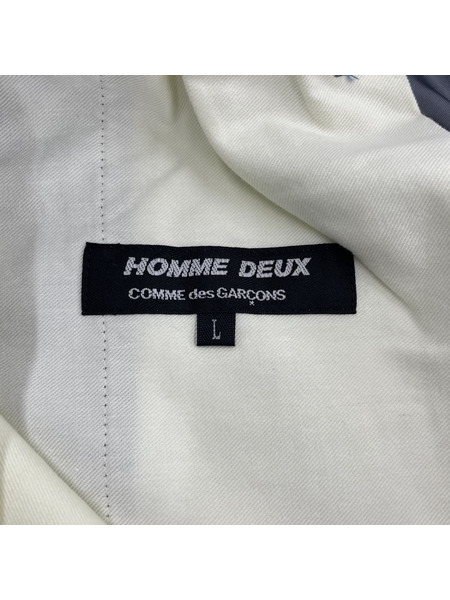 COMME des GARCONS HOMME DEUX イージースラックス L ブルー DK-P033 AD2022[値下]