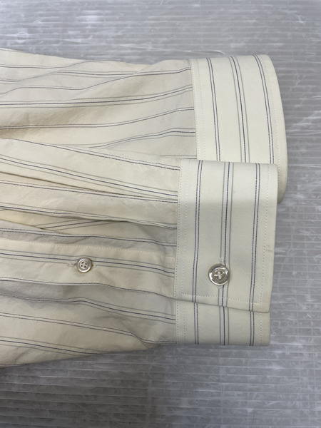 GUCCI オーバーサイズ ストライプシャツ 48 アイボリー