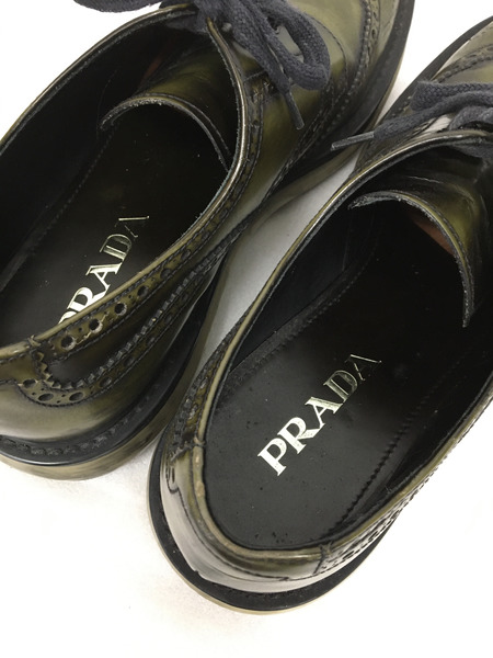 PRADA　エアソールウィングチップレザーシューズ (8)