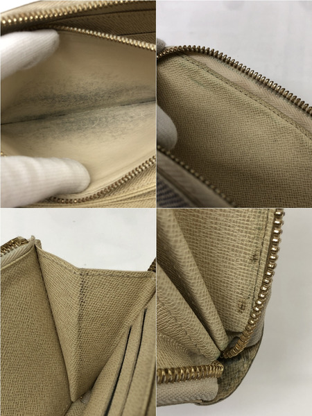 長財布 ダミエ アズール ジッピーウォレット