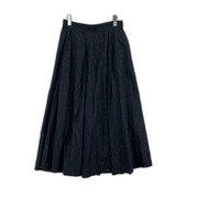 YANUK ロングスカート タックフレアスカート（M)