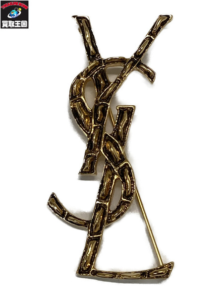 小物 YSL ブローチ ゴールド