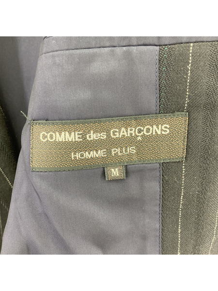 80s COMME des GARCONS HOMME PLUS 88AW ストライプテーラードジャケット M[値下]