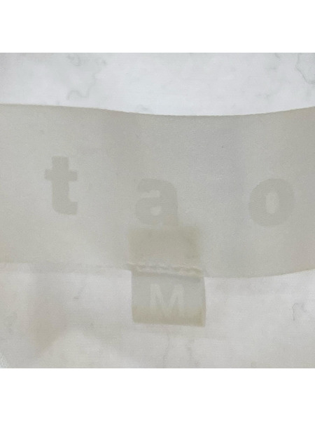 TAO COMME des GARCONS 長袖シャツ 22AW リボン刺繍 白 (M)