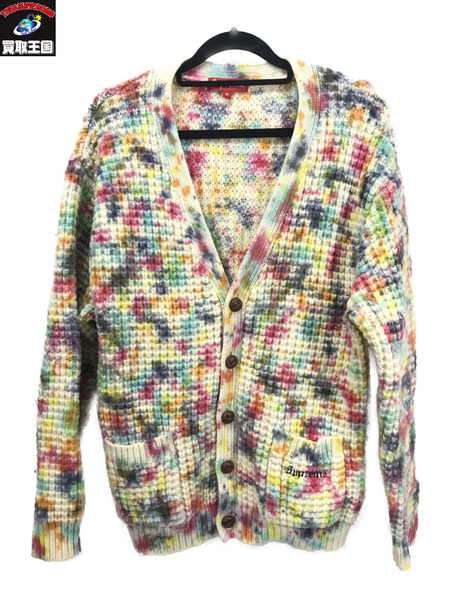Supreme カーディガン 21AW Waffle Knit Cardigan Tie Dye (M)