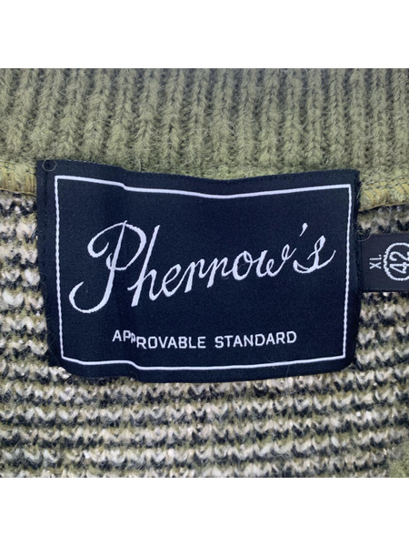 Pherrow's ニット・セーター モヘヤ混ニット 総柄