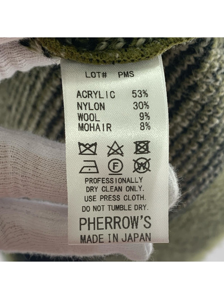 Pherrow's ニット・セーター モヘヤ混ニット 総柄