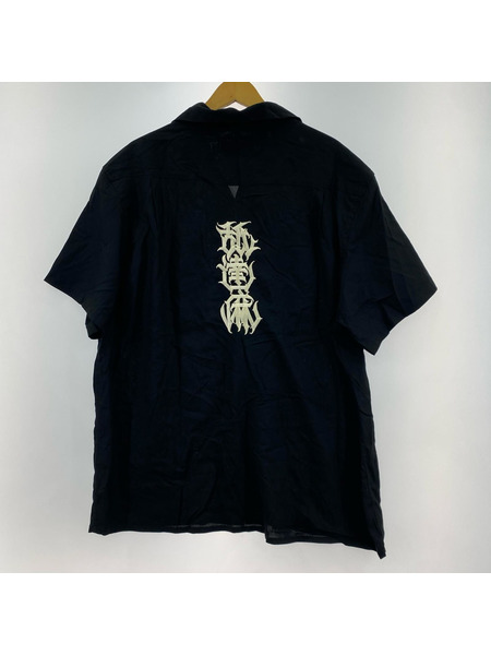 WACKO MARIA 半袖シャツ BUDSPOOL 殺人音楽 オープンカラー 黒 XL