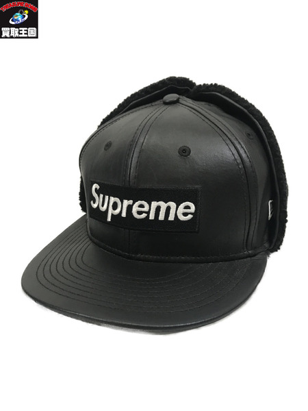 Supreme キャップ Supreme Leather Earflap Bo×Logo New Era
