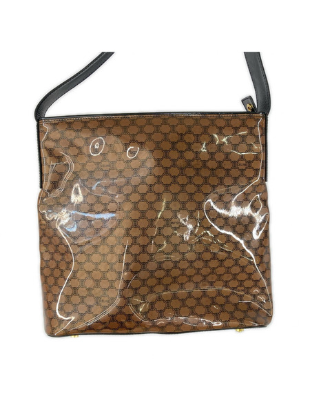 ショルダーバッグ CELINE エナメル マカダム ショルダーバッグ