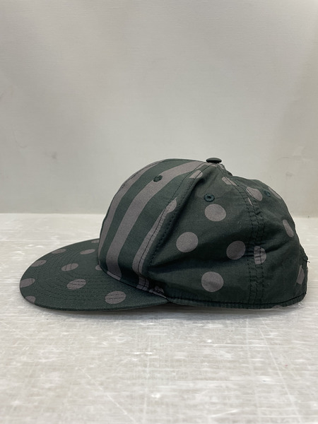 DOLCE＆GABBANA 水玉×ストライプ 6パネルキャップ グリーン×グレー