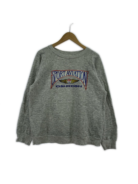 Champion スウェット・トレーナー 80s トリコタグ フロッキープリントスウェット (XL)