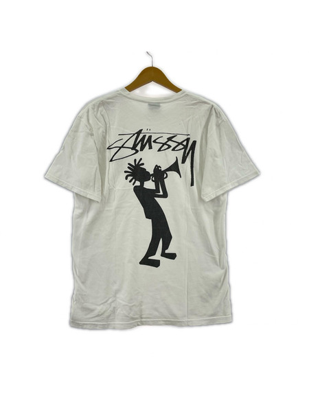 STUSSY ALL THAT JAZZ シャドーマン Tシャツ 白 (M)