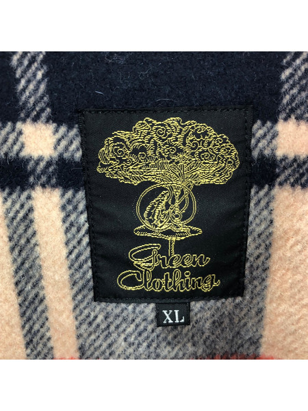 . ジャケット GREENCLOTHING ウールフランネル チェック XL