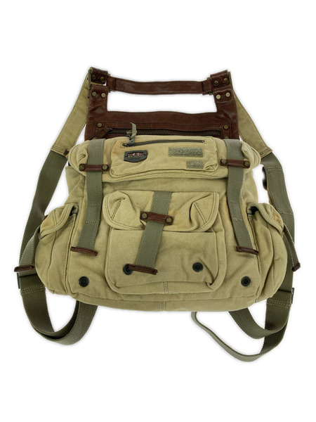 DIESEL リュックサック・バックパック ミリタリー キャンバス ベージュ