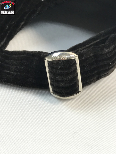 LOEWE ロエベ コーデュロイ アナグラムパッチキャップ K820358X22 BLK 帽子 ワンサイズ