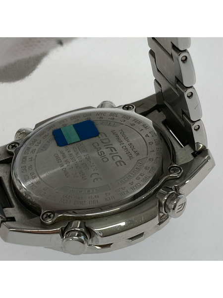 CASIO メンズ時計 EDIFICE/ソーラー時計/SLV