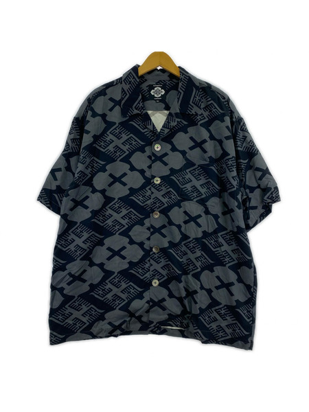 長袖シャツ BUDSPOOL GAKKIN オープンカラー 家紋 XL