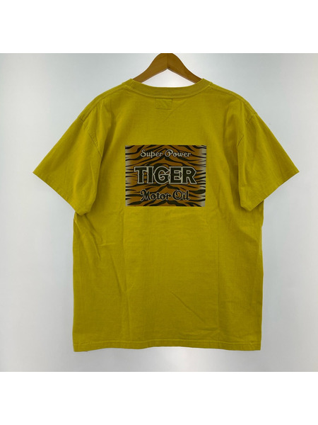 Pherrow's 半袖Tシャツ・カットソー TIGER S/S PRINT TEE YELLOW
