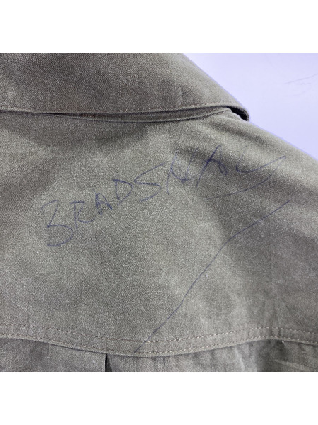 長袖シャツ ink ボタンデザインシャツ カーキ[値下]