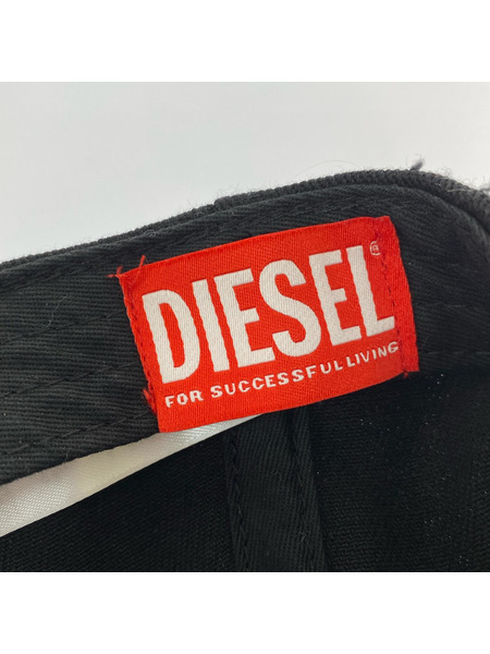 DIESEL キャップ Dロゴ/ベースボールキャップ/ブラック[値下]