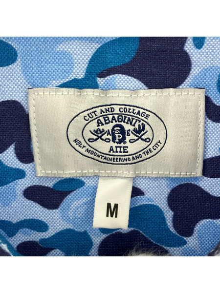 A BATHING APE 長袖シャツ ABC CAMO ONE POINT/M/ブルー/001SHK801
